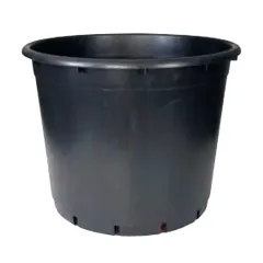 Siyah Yuvarlak Saksı 7 L