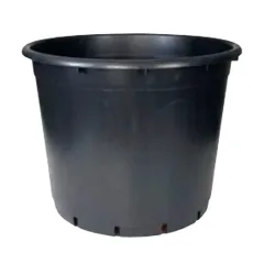 Siyah Yuvarlak Saksı 15 L