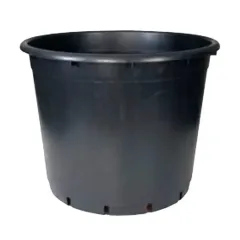 Siyah Yuvarlak Saksı 18 L